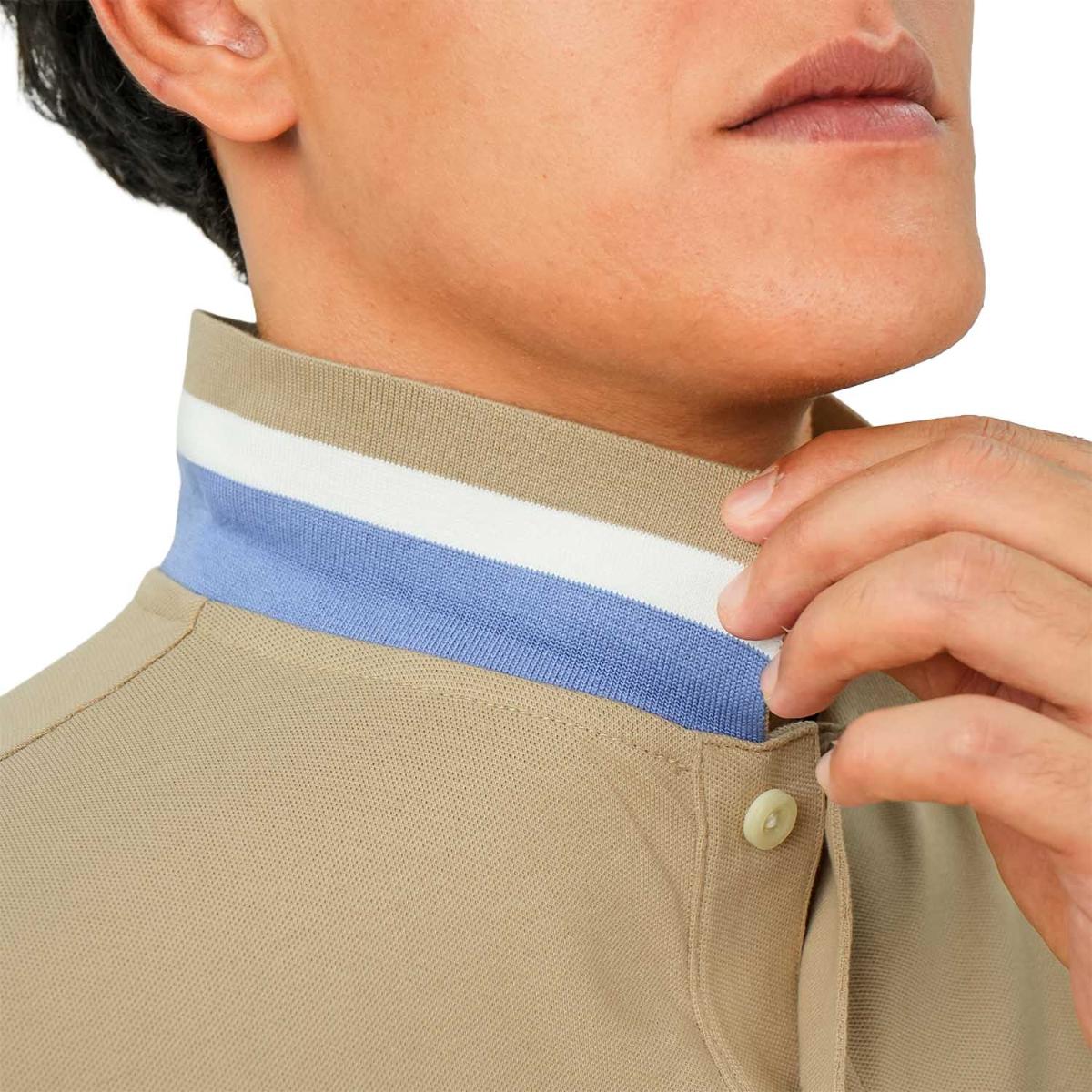 Men's Slim Fit Cotton Short Sleeve Napoleon Polo