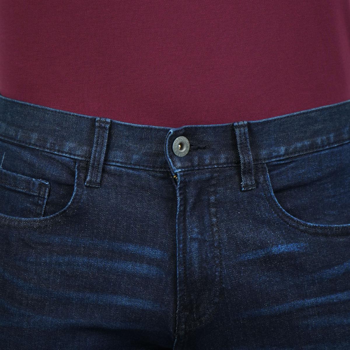 Men’s Stretch Denim Low Rise Skinny Tapered Jeans (180° Expandable Waistband)