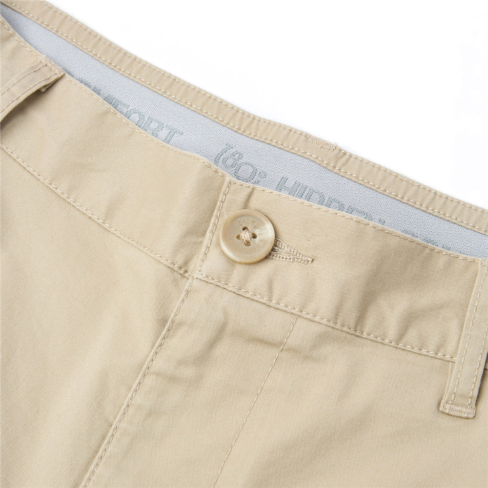 Men's Slim Twill Bermuda Shorts With Stretch Waist