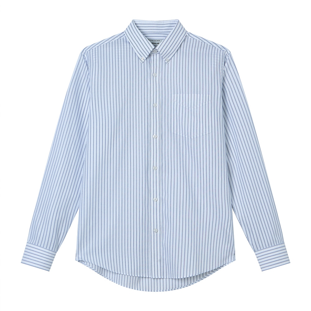 Men’s Cotton Oxford Wrinkle Free Long-Sleeve Shirt