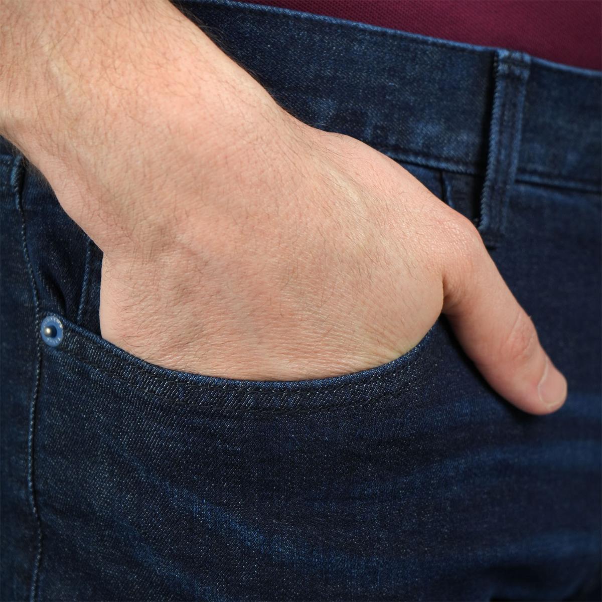 Men’s Stretch Denim Low Rise Skinny Tapered Jeans (180° Expandable Waistband)