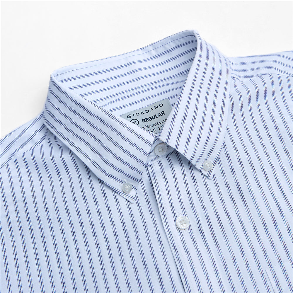 Men’s Cotton Oxford Wrinkle Free Long-Sleeve Shirt