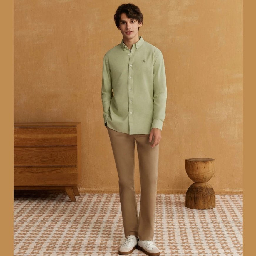 Cotton/Spandex Twill Mid Rise Regular Triple 2.0   Khaki