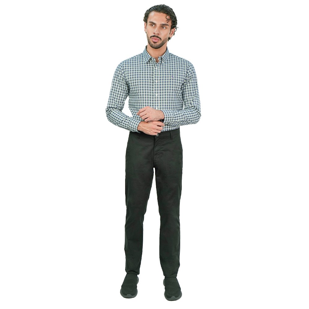 Men's Twill Low Rise Slim Taper Khaki Pant