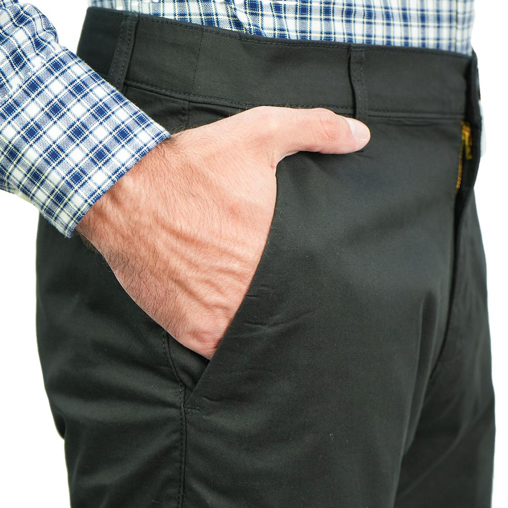 Men's Twill Low Rise Slim Taper Khaki Pant