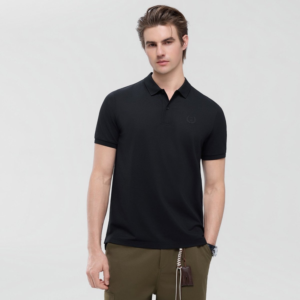 Men Slim Stretch Silk Touch Polo