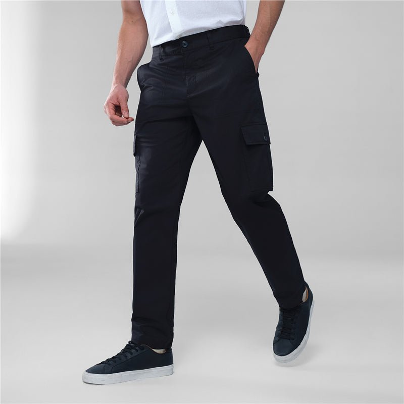 Men’s Relaxed Stretch Twill Cargo Khakis