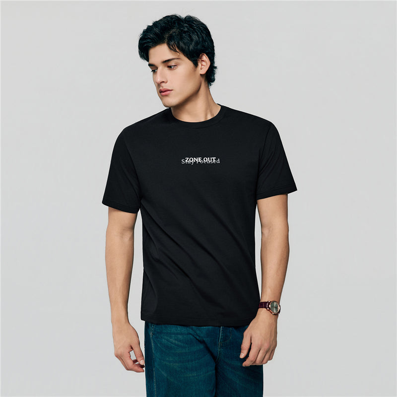 Men's Cotton Jersey Crew Neck Print Tee