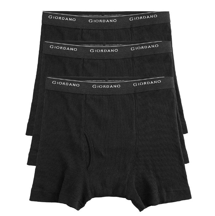 Men's Cotton Rib Regular Trunks 3-Pack