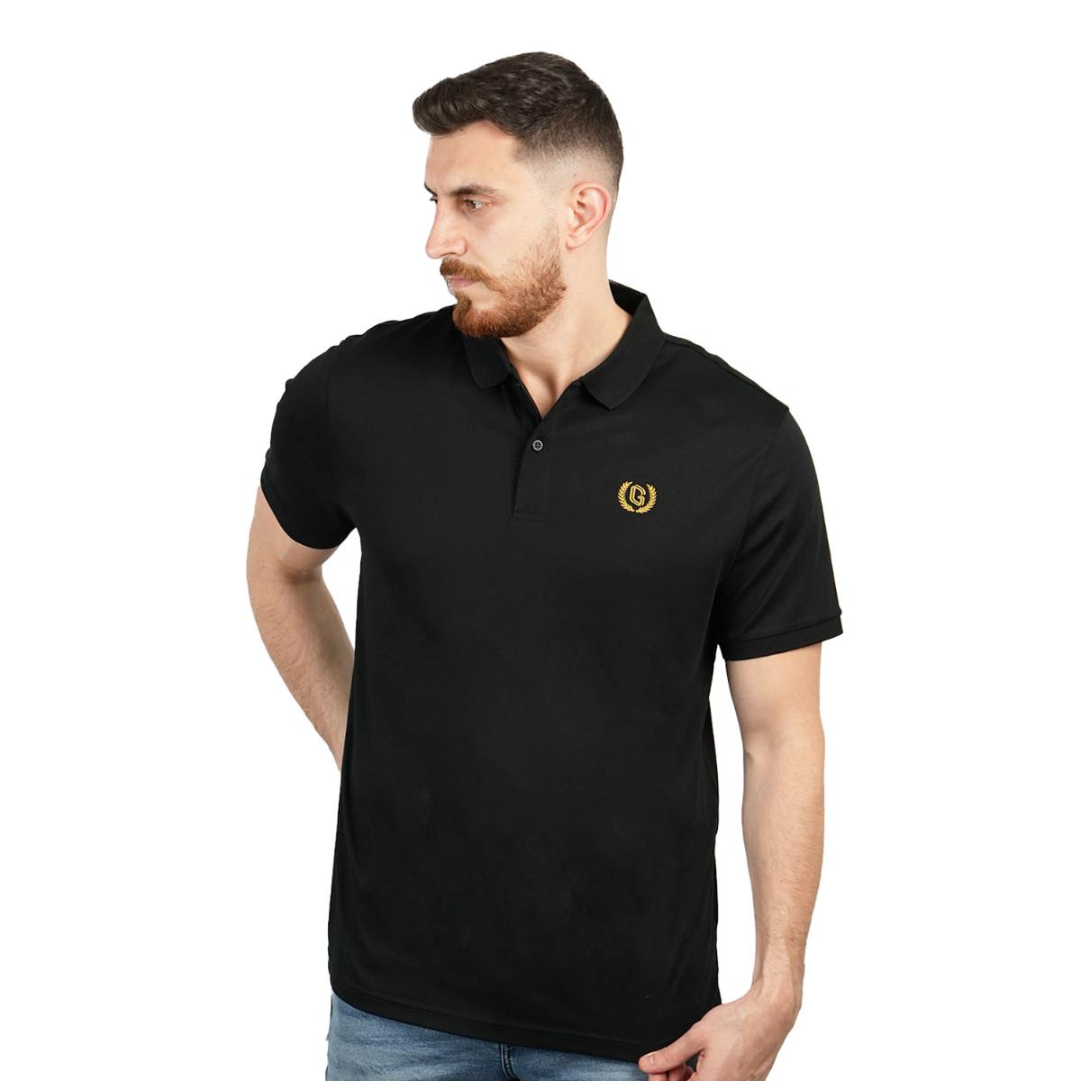 Cotton Interlock Flat Knit Color Short Sleeve Slim Embroidered Solid Polo (Liquid Touch)
