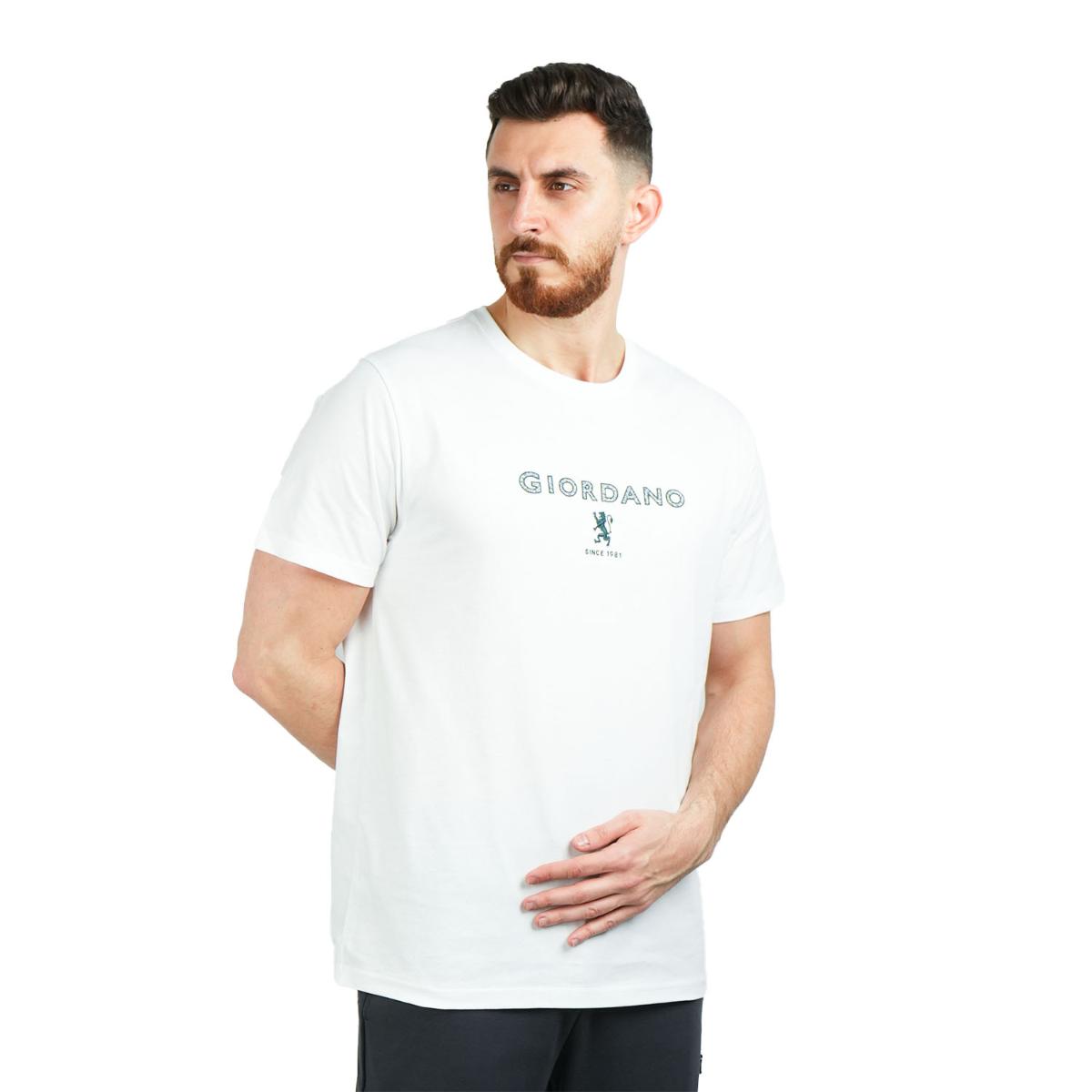 Cotton Jersey Crew Neck Short Sleeve Slim Print Tee