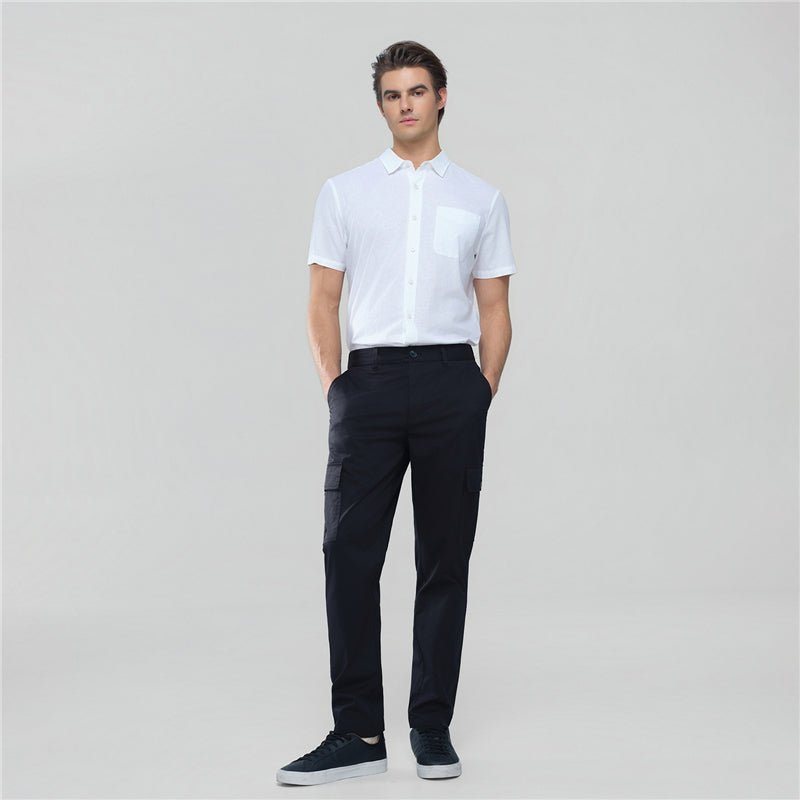 Men’s Relaxed Stretch Twill Cargo Khakis