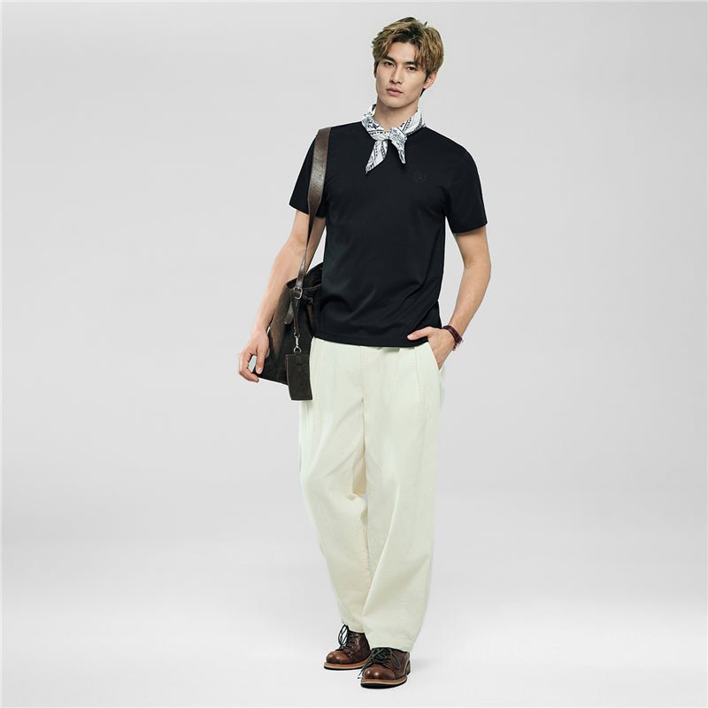 Men's Slim Fit Liquid Touch Cotton Crew Neck Tee