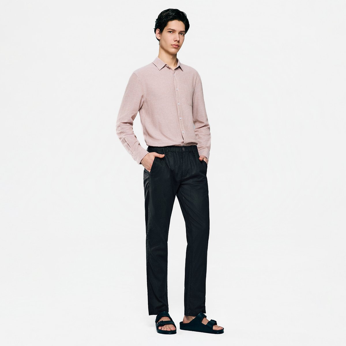 Men's Slim Taper Linen Cotton Khakis