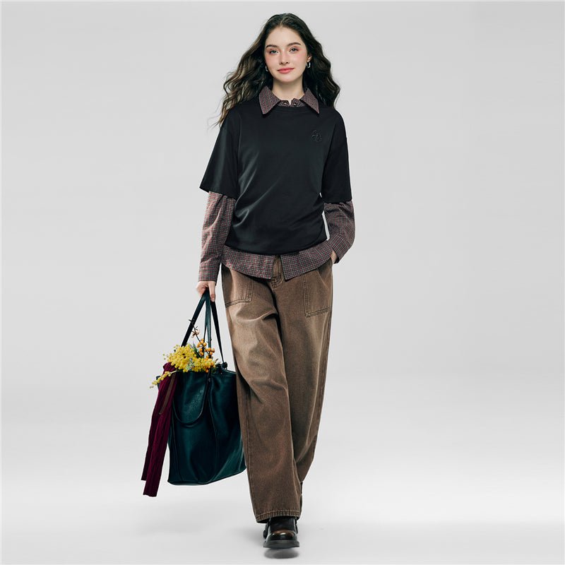 Women's Embroidered Cotton Liquid Touch Tee