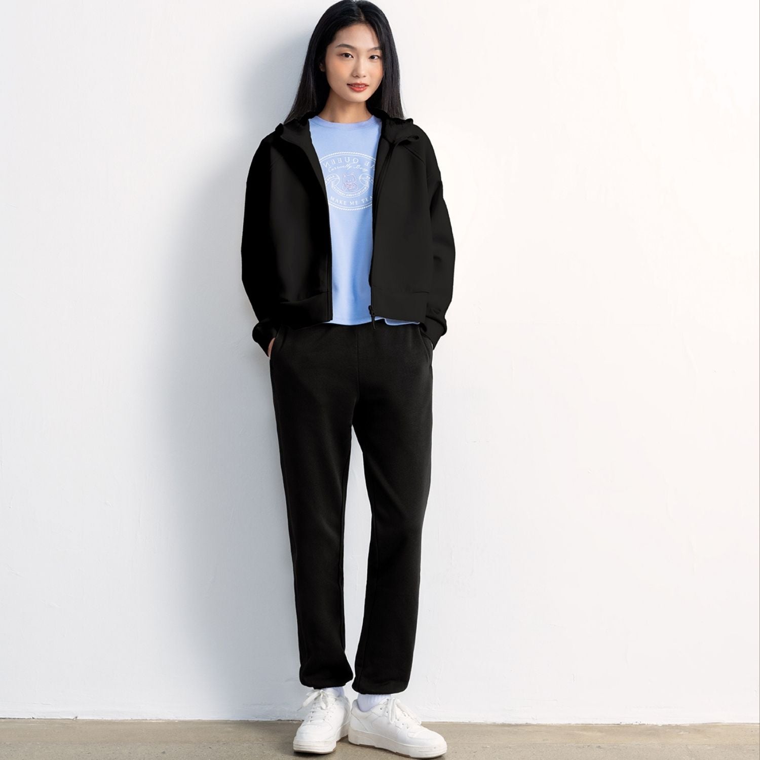 Women's Regular Fit Joggers: French Terry, High Waist Comfort