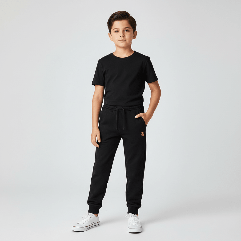 Junior's Tapered Fit French Terry Jogger with Elastic Waist