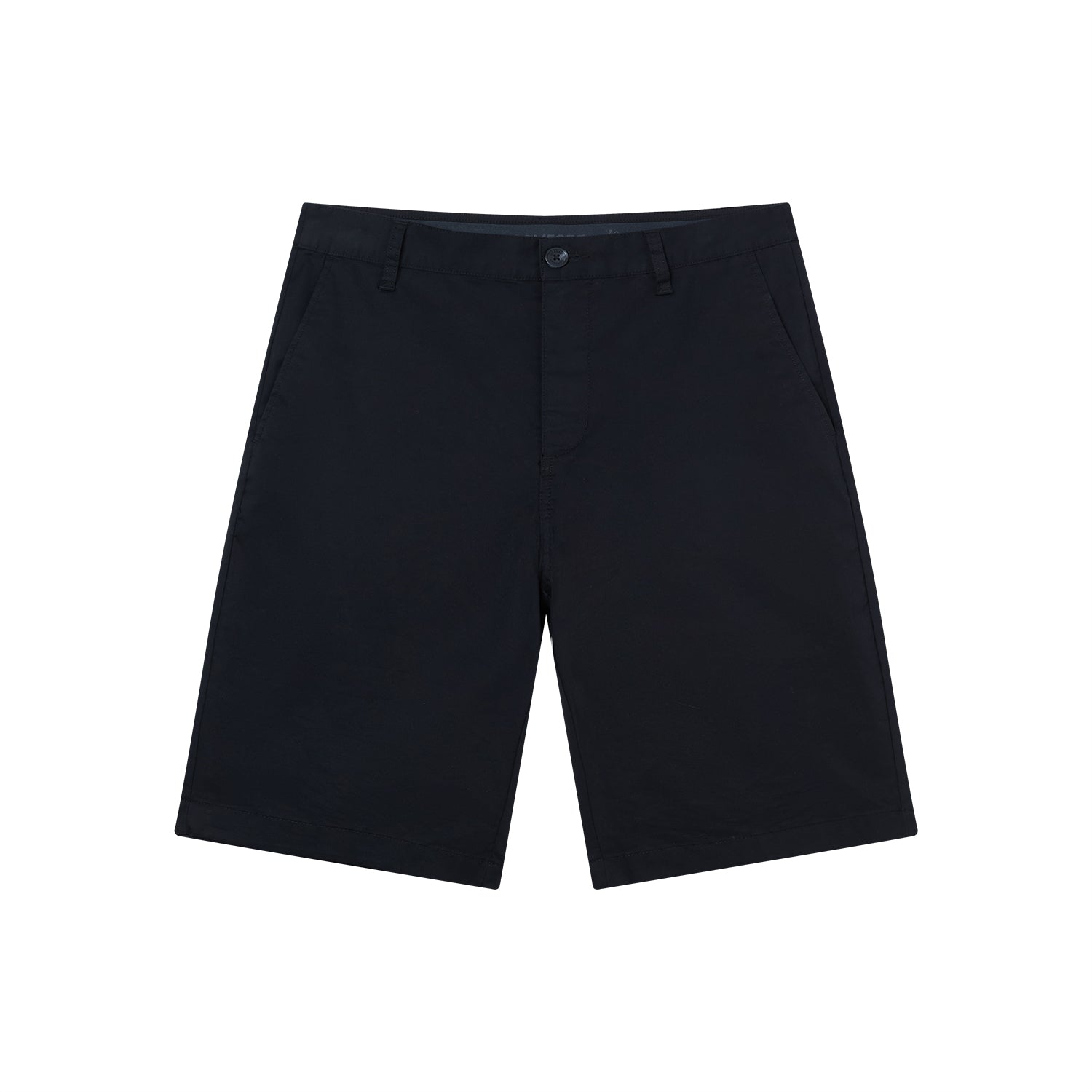 Men's Slim Twill Bermuda Shorts With Stretch Waist