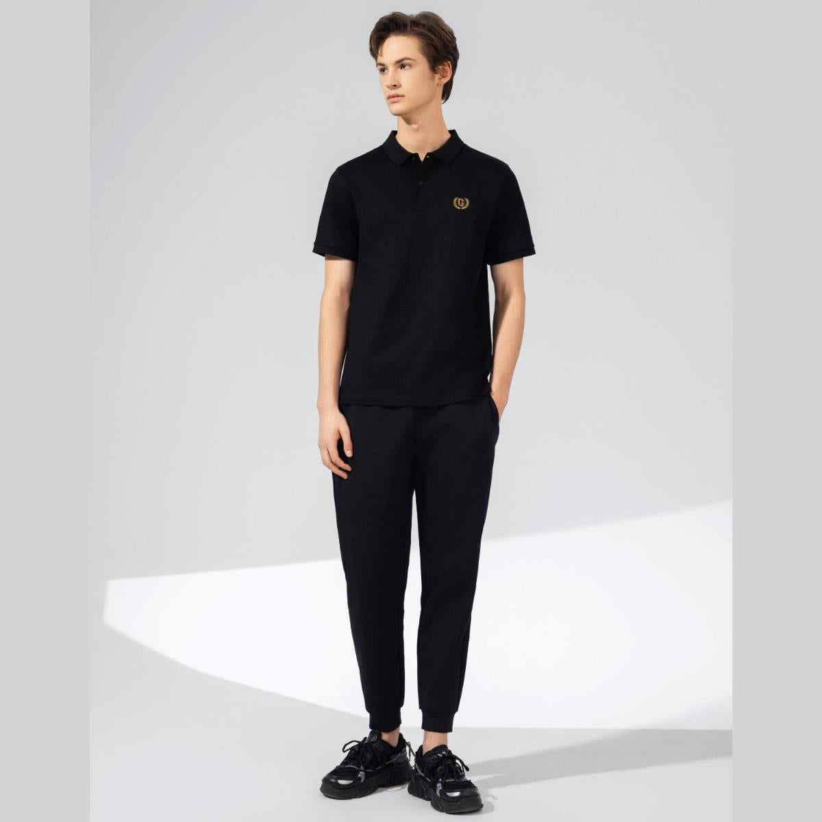 Men's Joggers Cotton/Polyester/Spandex Interlock Slim Tpril Pocket Jogger