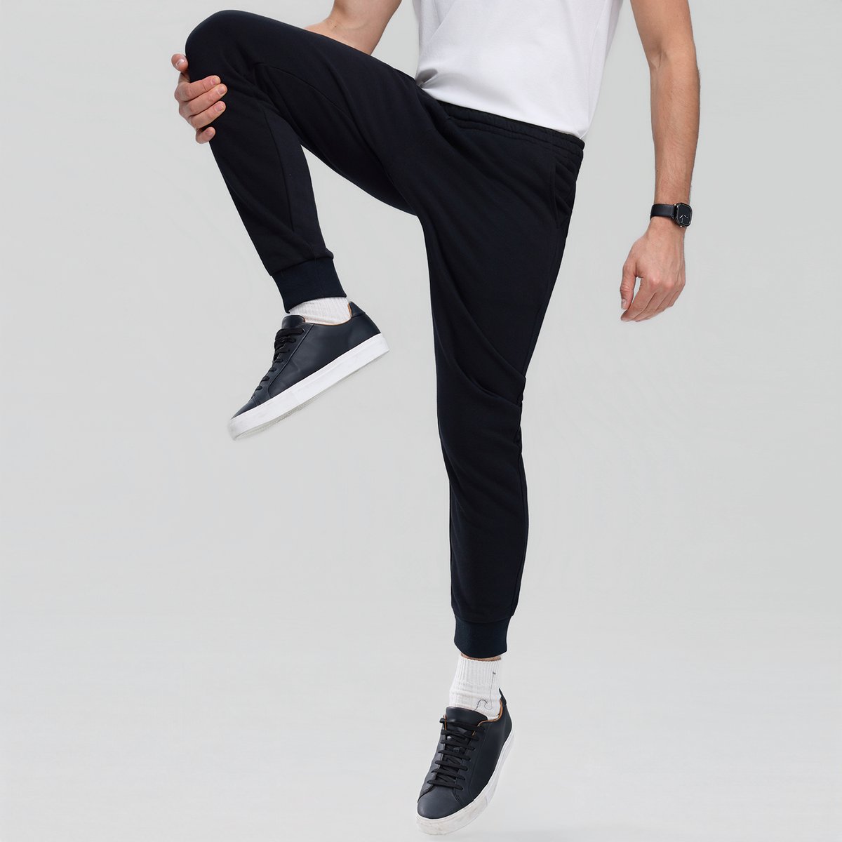 COTTON/POLYESTER FRENCH TERRY MID RISE SLIM TAPER JOGGER (KNIT)