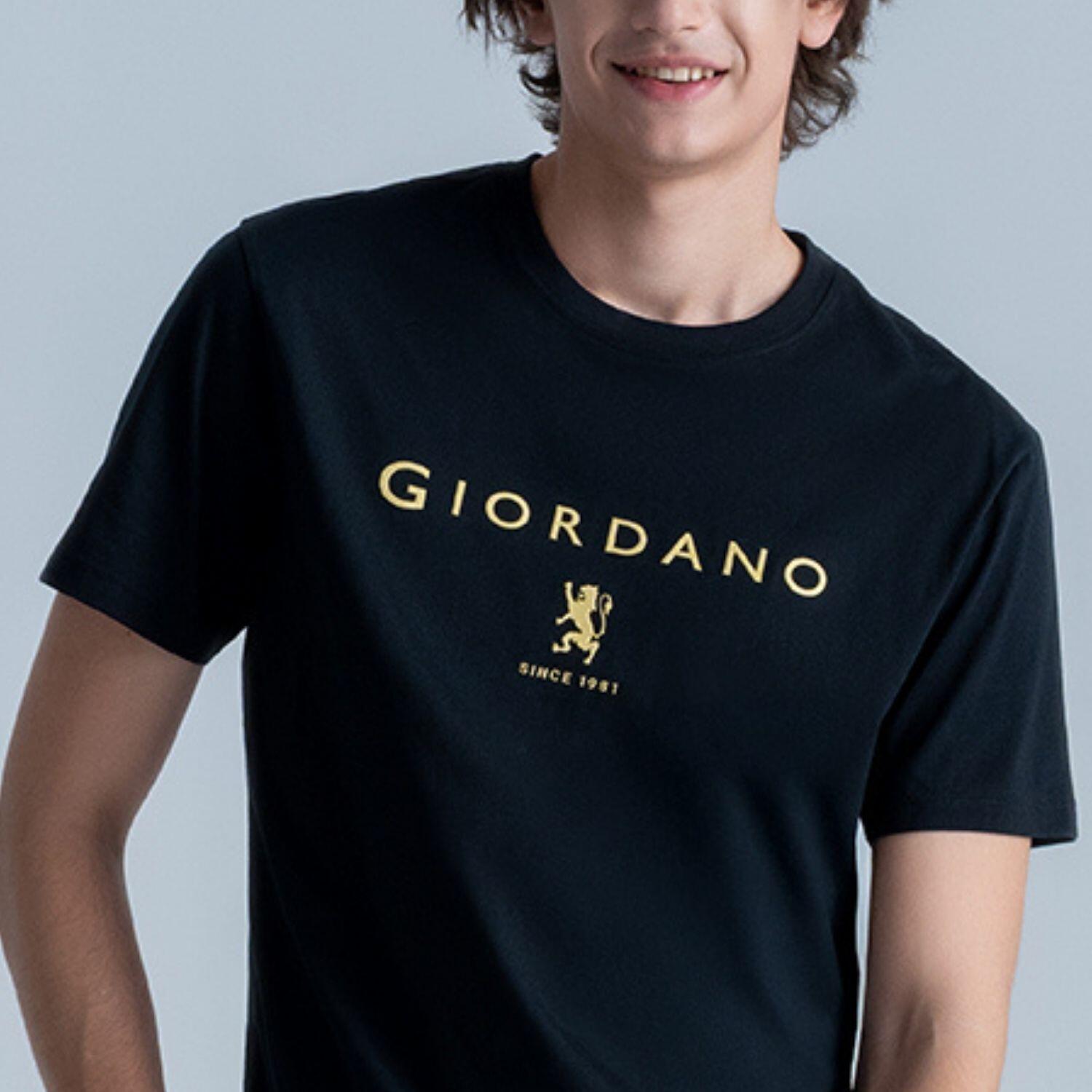 Men's Cotton Signature Print Slim Fit Tee