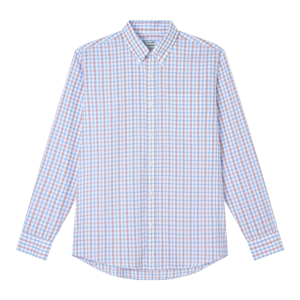 Men’s Cotton Oxford Wrinkle Free Long-Sleeve Shirt