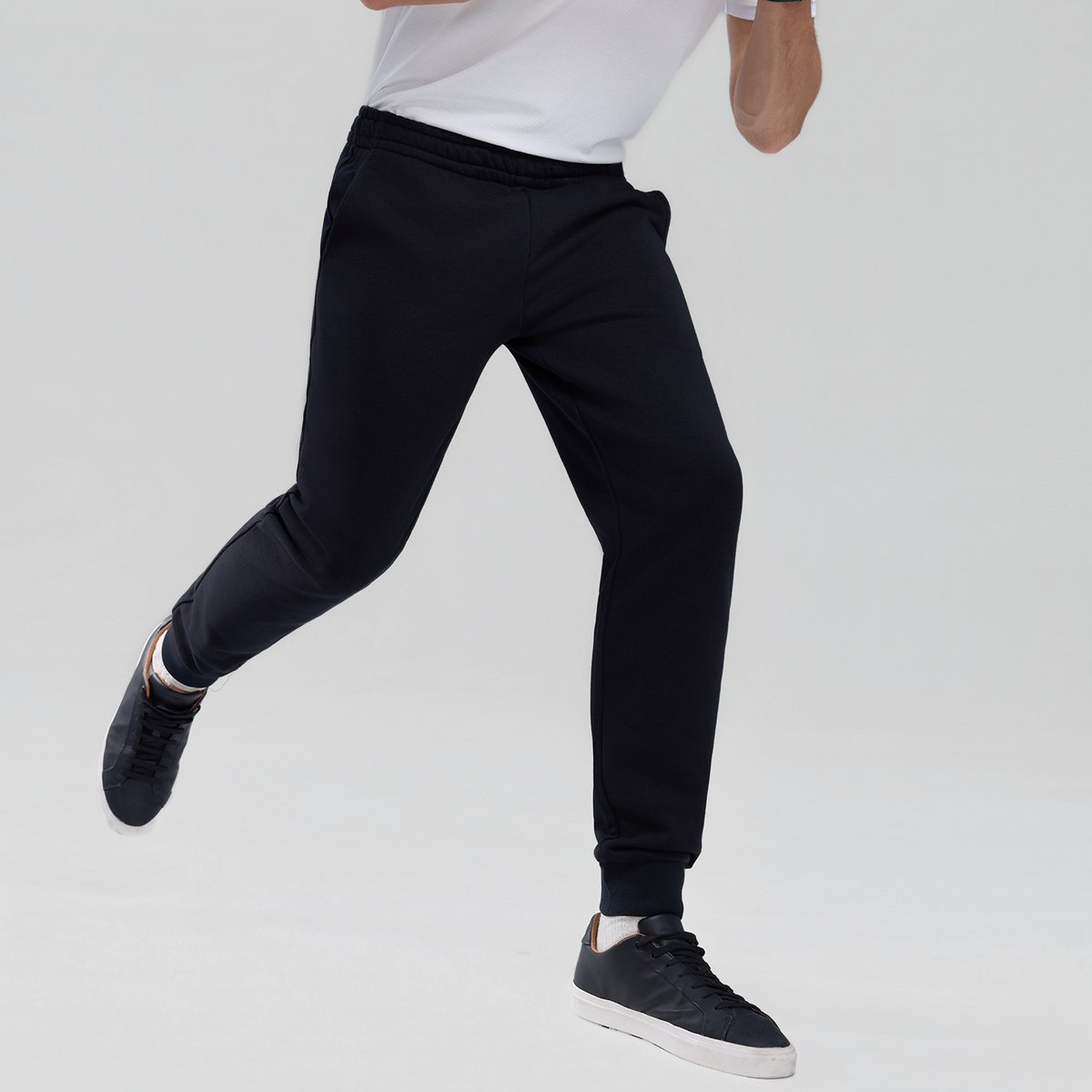 COTTON/POLYESTER FRENCH TERRY MID RISE SLIM TAPER JOGGER (KNIT)