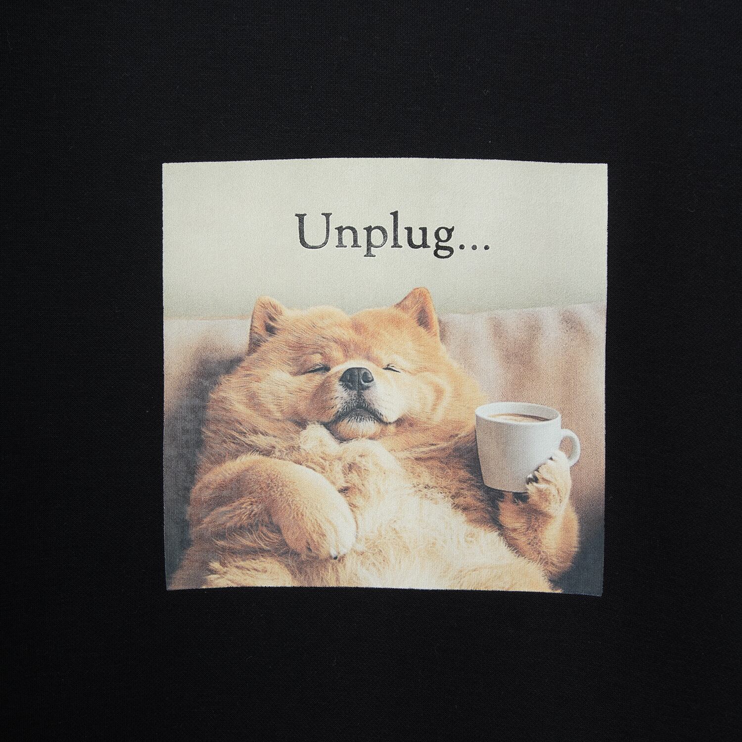 CTN/PLYSTR FRNCH TRY CRW NCK LS RLX PRNT  PRNT PLV