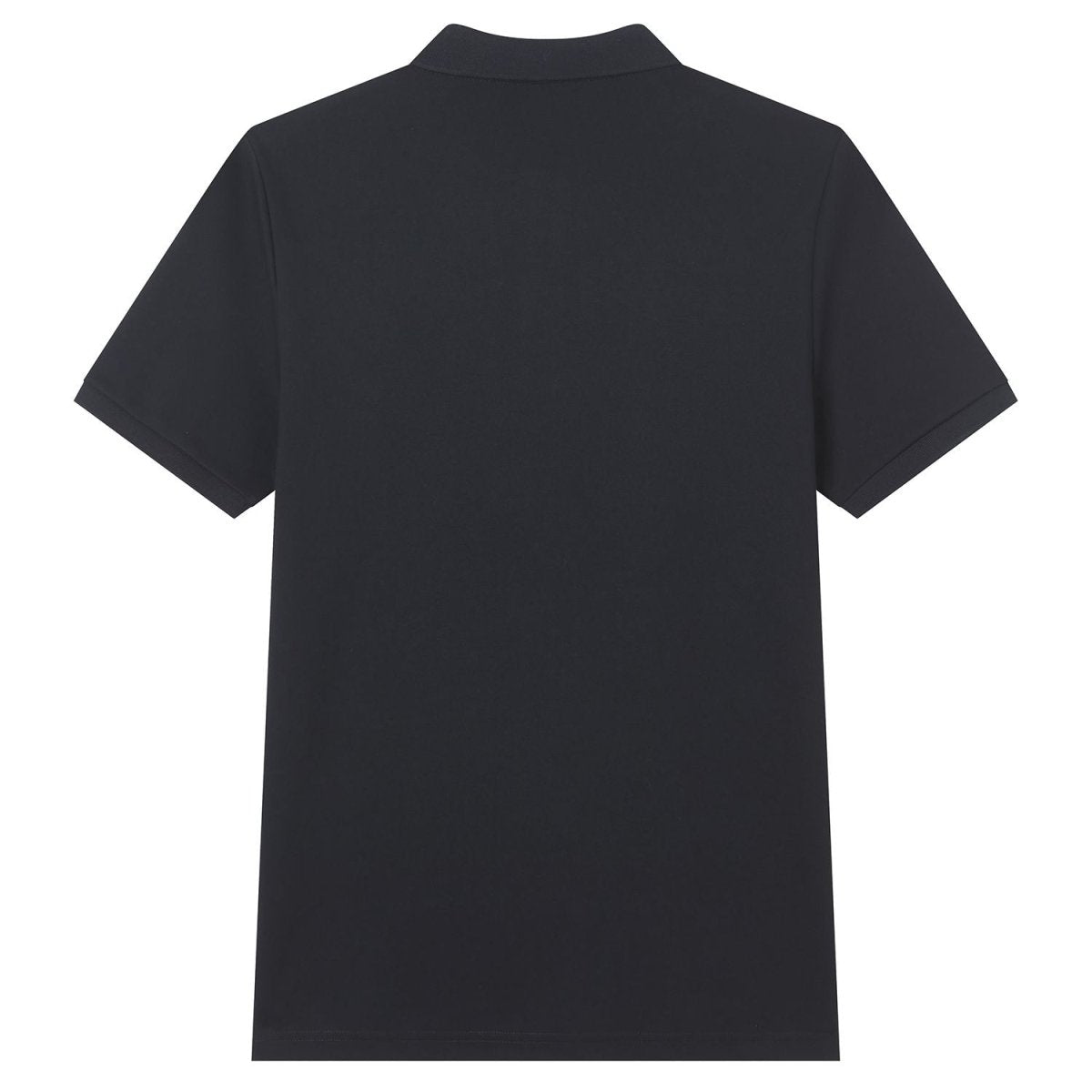 Men's Slim Fit Cool Touch Cotton Nylon Pique Flat Knit Collar Solid Polo
