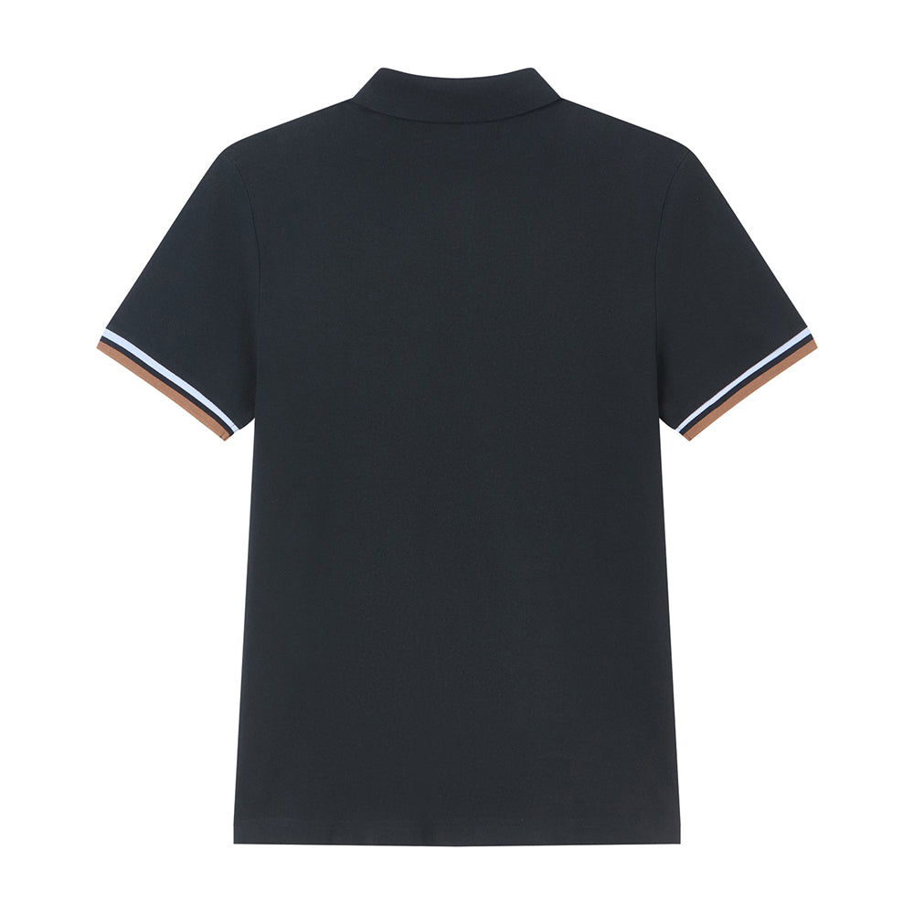 Men's Cotton Slim Performance Polo With Small Lion Embroidery