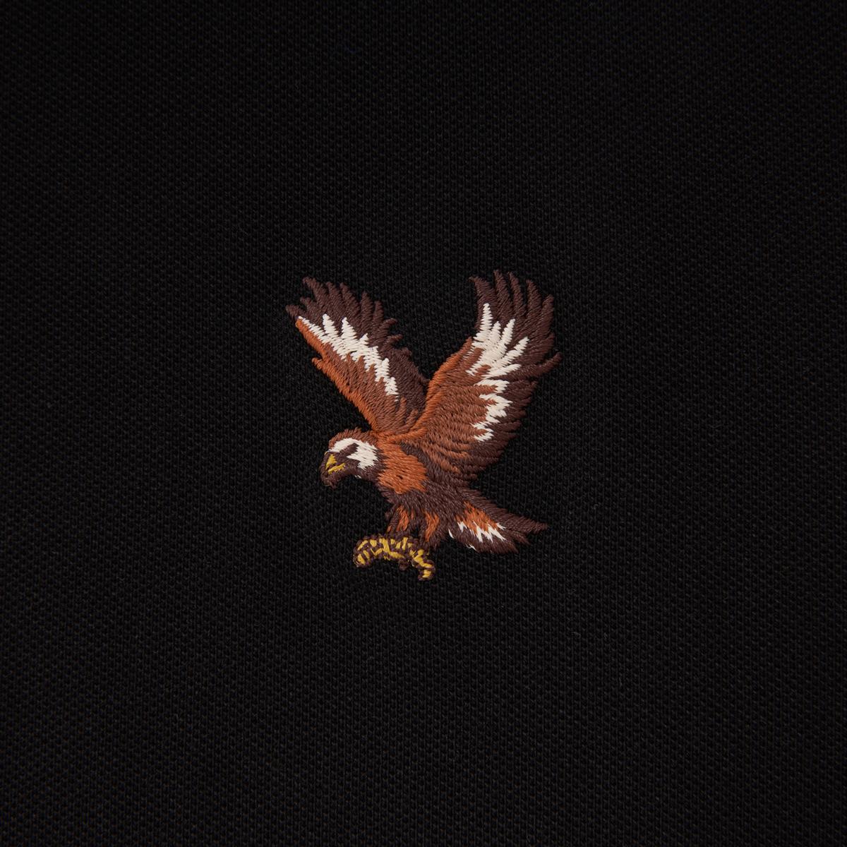 Men's Cotton Lycra Pique Polo - Slim Fit, Eagle Embroidery