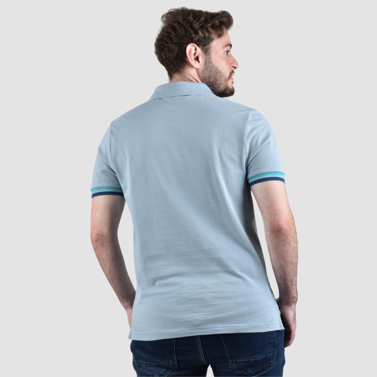 Men's Performance Slim Fit Lion Embroidery Solid Polo