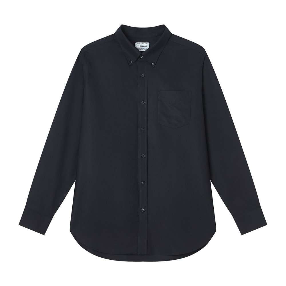 Men’s Cotton Long-Sleeve Wrinkle-Free Shirt