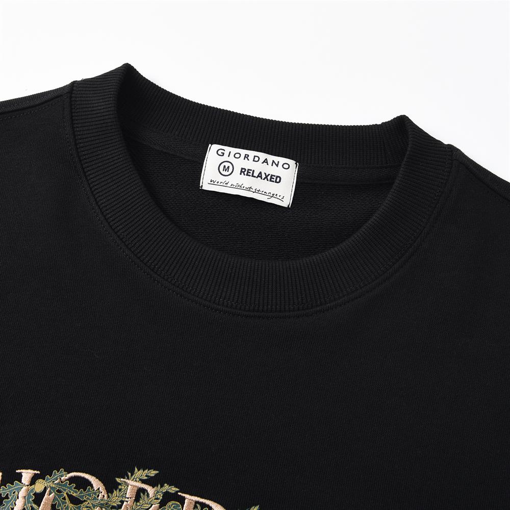 Men’S Relaxed French Terry Crew Neck Graphic Sweatshirt