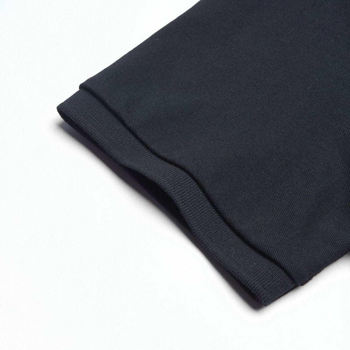Men's Slim Fit Cool Touch Cotton Nylon Pique Flat Knit Collar Solid Polo