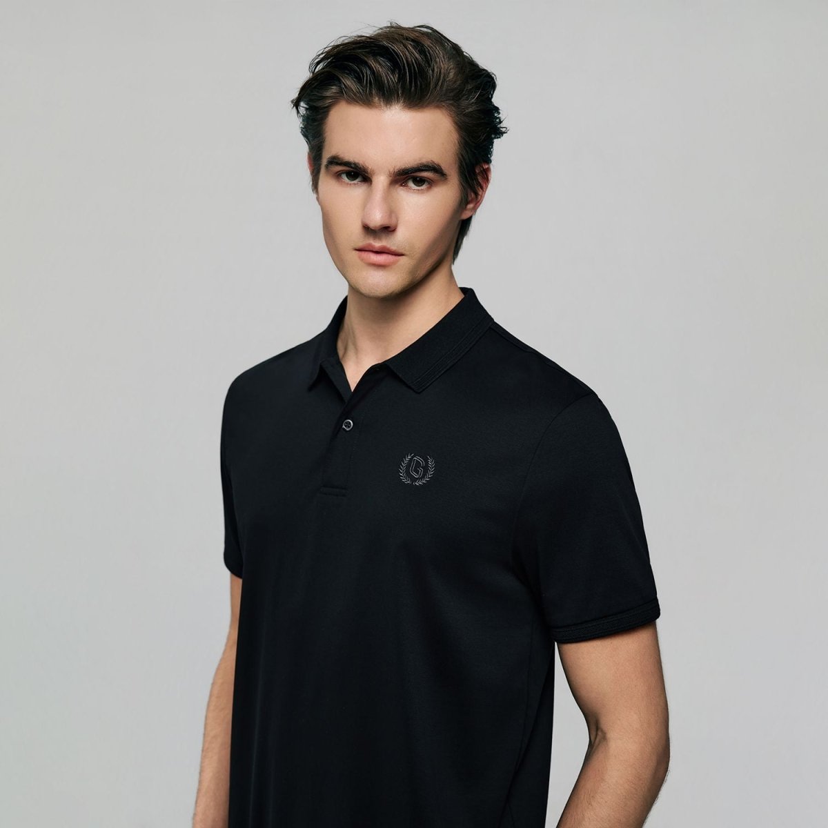 Men Slim Liquid Touch Cotton Polo Shirt