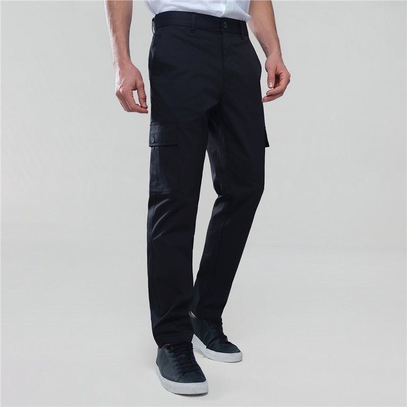 Men’s Relaxed Stretch Twill Cargo Khakis