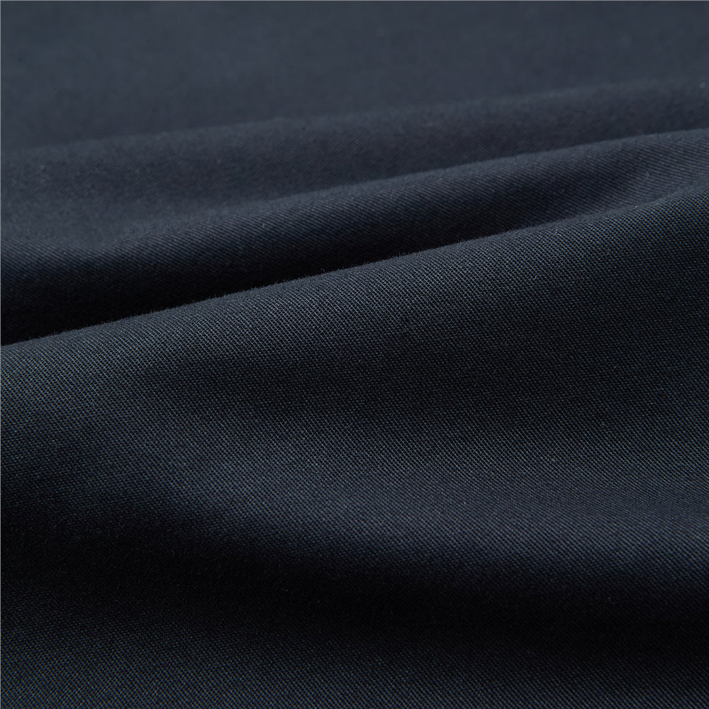 Men's Slim Fit Elastic Waist Bermuda Cotton Twill Mid Rise