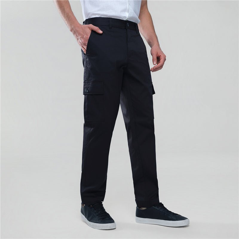 Men’s Relaxed Stretch Twill Cargo Khakis