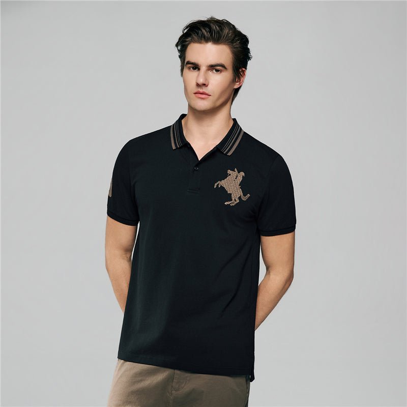 Men's Slim Cotton Lycra Napoleon Polo