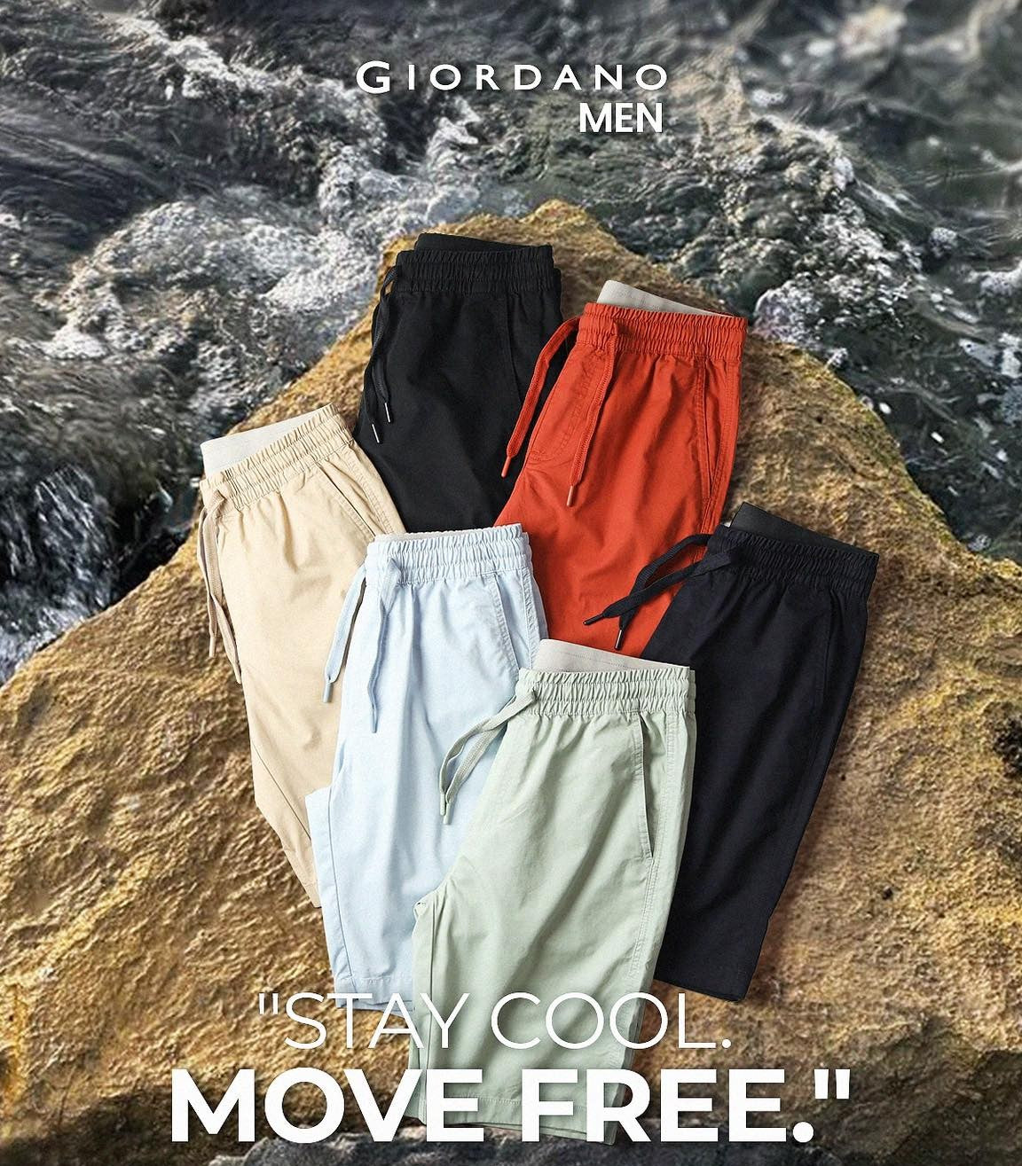 Cotton Twill Mid Rise Slim Triple Elastic Waist Bermuda