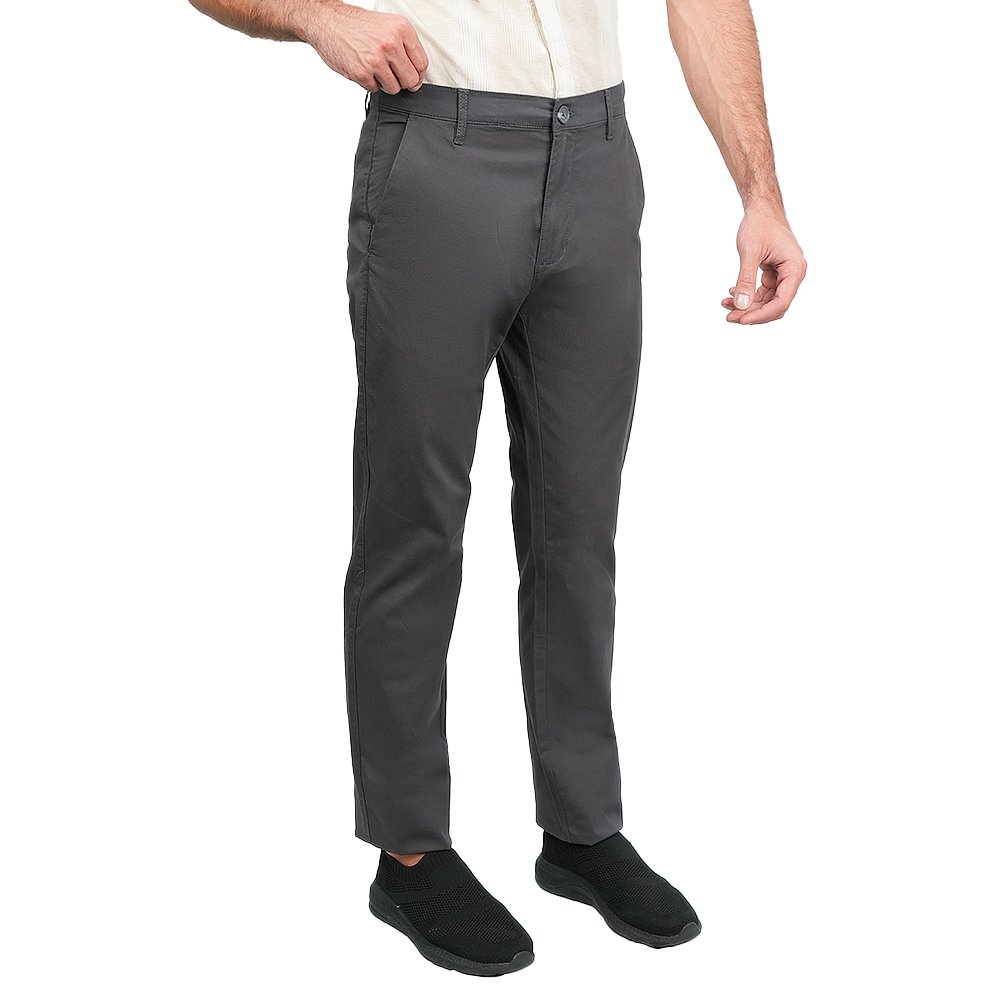 Men's Twill Low Rise Slim Taper Khaki Pant