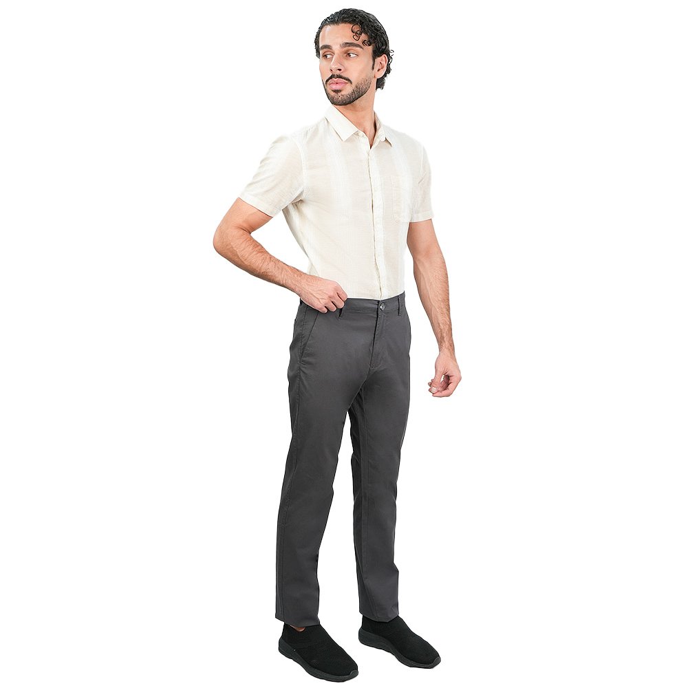 Men's Twill Low Rise Slim Taper Khaki Pant