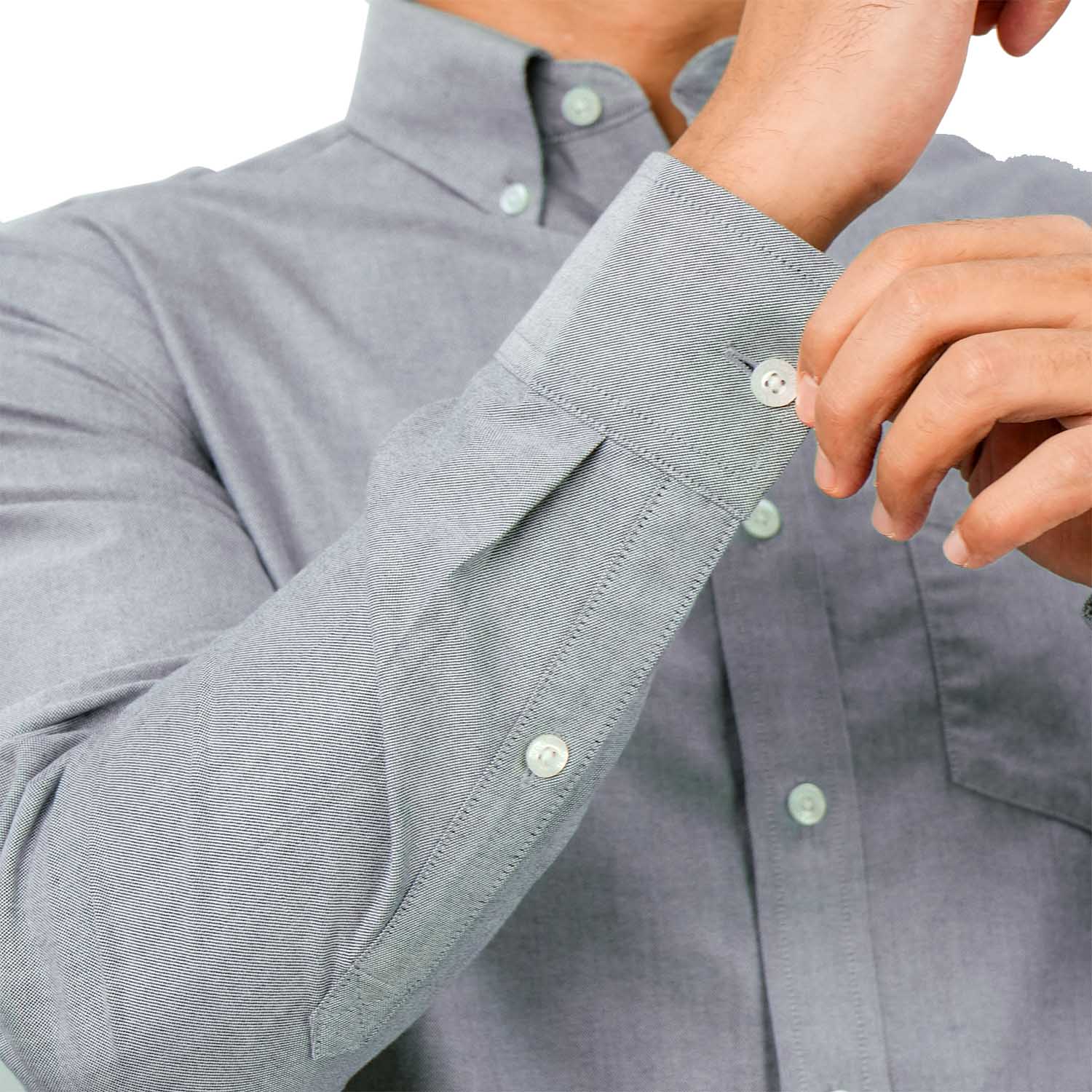 Men's Wrinkle-Free Cotton Oxford Long Sleeve Shirt