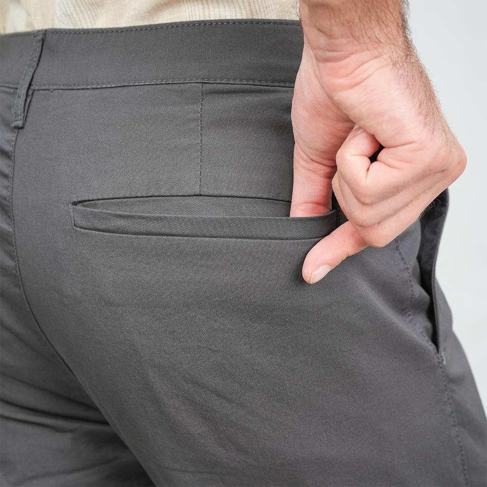 Men's Twill Low Rise Slim Taper Khaki Pant