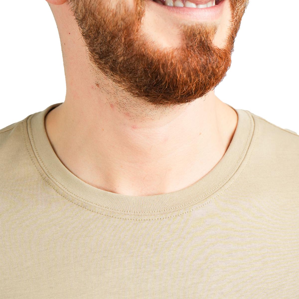 تي شيرت قطني جيرسي بطبعة نحيفة وأكمام قصيرة ورقبة دائرية