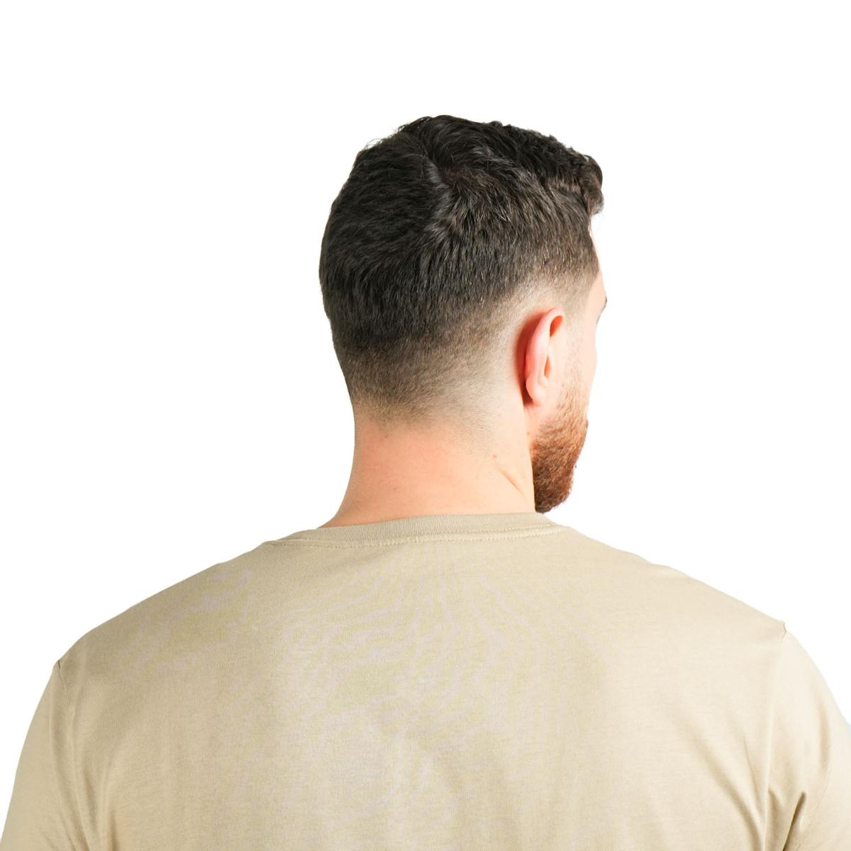 تي شيرت قطني جيرسي بطبعة نحيفة وأكمام قصيرة ورقبة دائرية