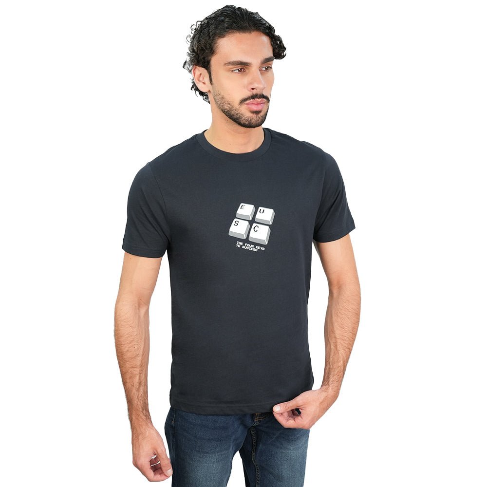 Men's Cotton Jersey Crew Neck Print Tee