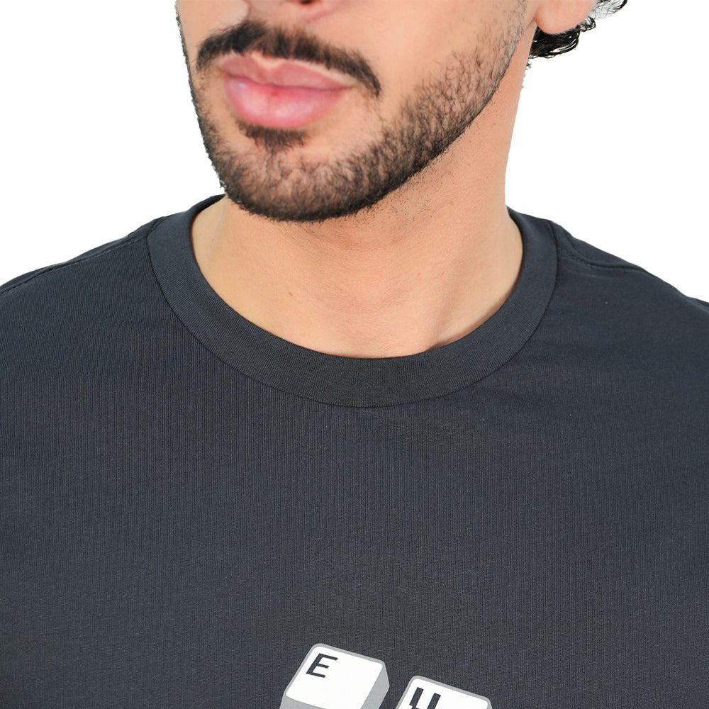 Men's Cotton Jersey Crew Neck Print Tee