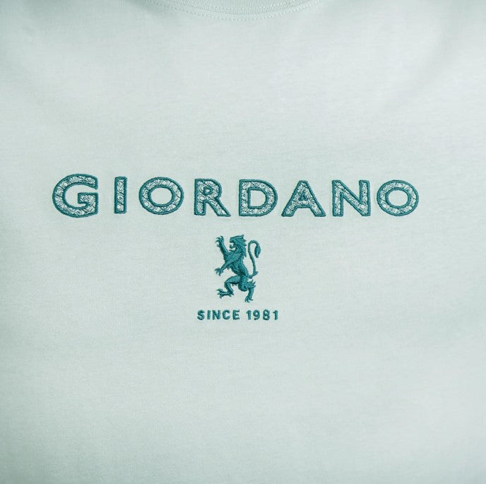 تي شيرت قطني جيرسي بطبعة نحيفة وأكمام قصيرة ورقبة دائرية